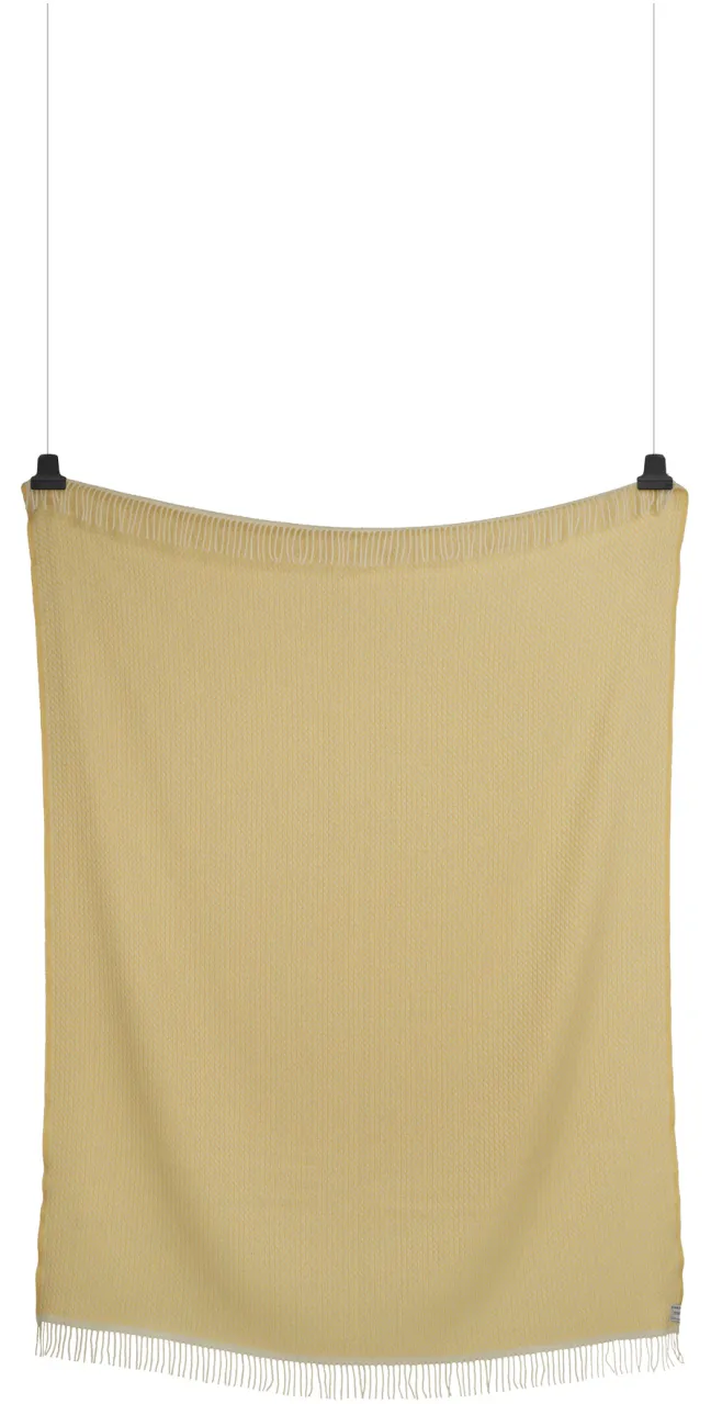 Roros Tweed MELLO Lammwolldecke 150x210cm zitronengelb 5751
