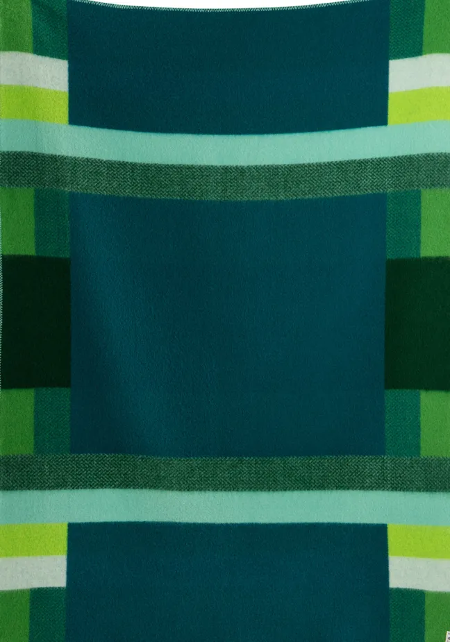 Roros Tweed MIKKEL Wolldecke 135x200cm grün 3753