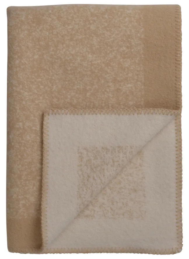 Roros Tweed MINERAL Lammwolldecke 135x200cm Sand 5851