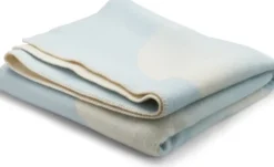 Roros Tweed MOON Lammwolldecke 135x200cm hellblau 5901