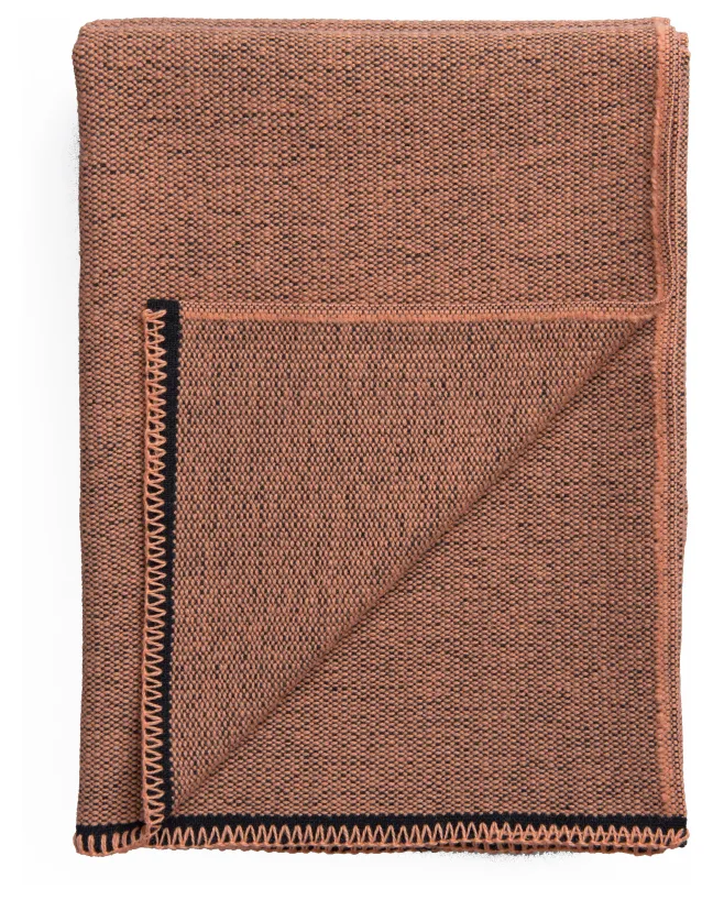Roros Tweed PICNIC Lammwolldecke 120 x 200cm Korall 3554 Sale