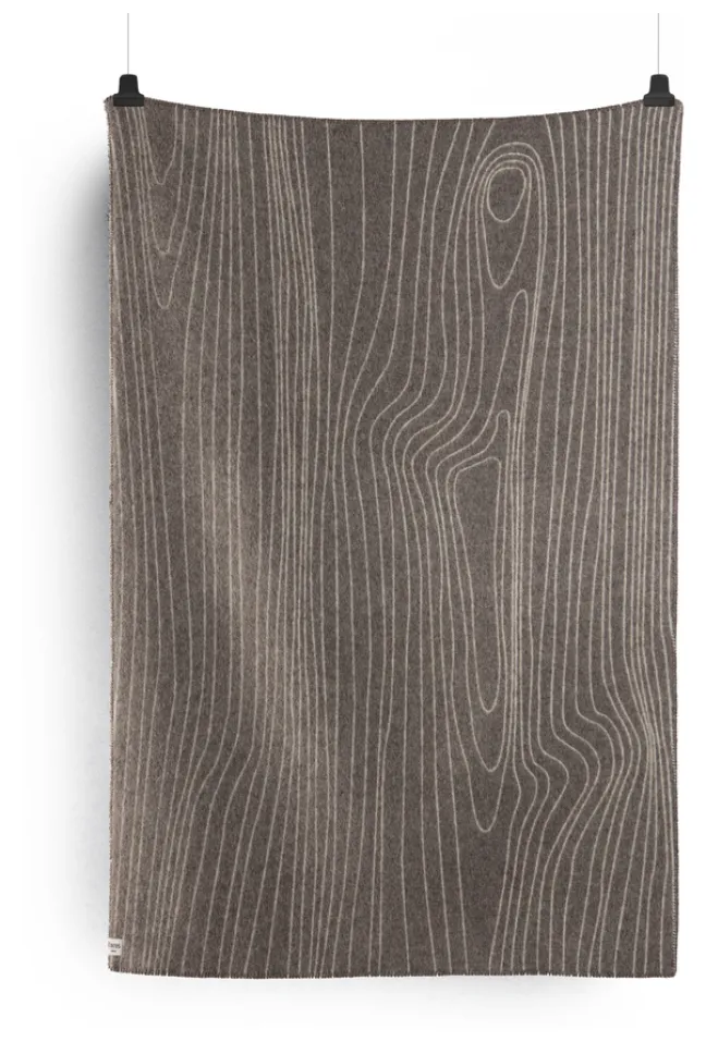 Roros Tweed SKOG Wolldecke 135 x 200cm grau/natur 4903