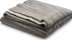 Roros Tweed SKOG Wolldecke 135 x 200cm grau/natur 4903