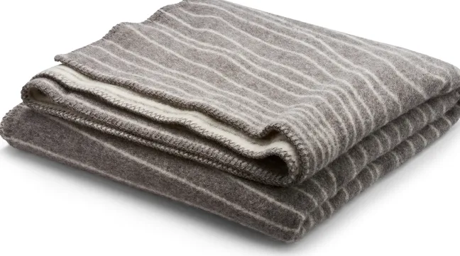 Roros Tweed SKOG Wolldecke 135 x 200cm grau/natur 4903