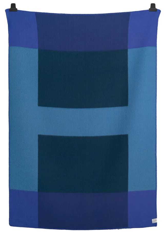 Roros Tweed SYNDIN Lammwolldecke 135 x 200cm blau 1953