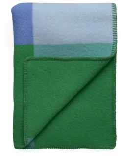Roros Tweed SYNDIN Lammwolldecke 135 x 200cm blau/grün 1954