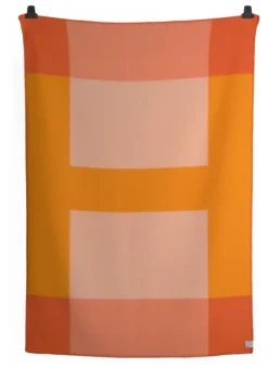 Roros Tweed SYNDIN Lammwolldecke 135 x 200cm orange 1955