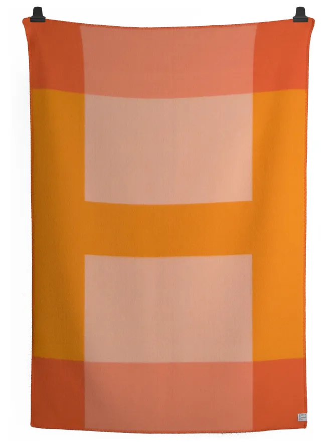 Roros Tweed SYNDIN Lammwolldecke 135 x 200cm orange 1955