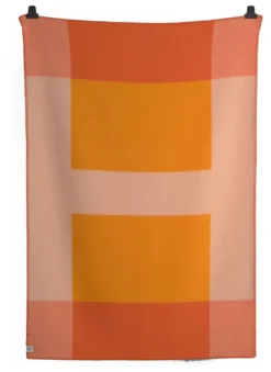 Roros Tweed SYNDIN Lammwolldecke 135 x 200cm orange 1955