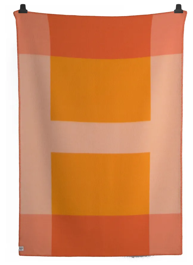 Roros Tweed SYNDIN Lammwolldecke 135 x 200cm orange 1955