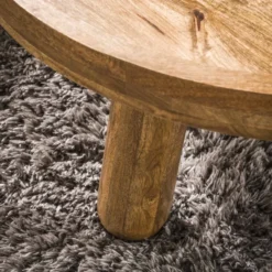Rubjerg Design Couchtisch Tripod 2er Set Mangoholz massiv sandfarben