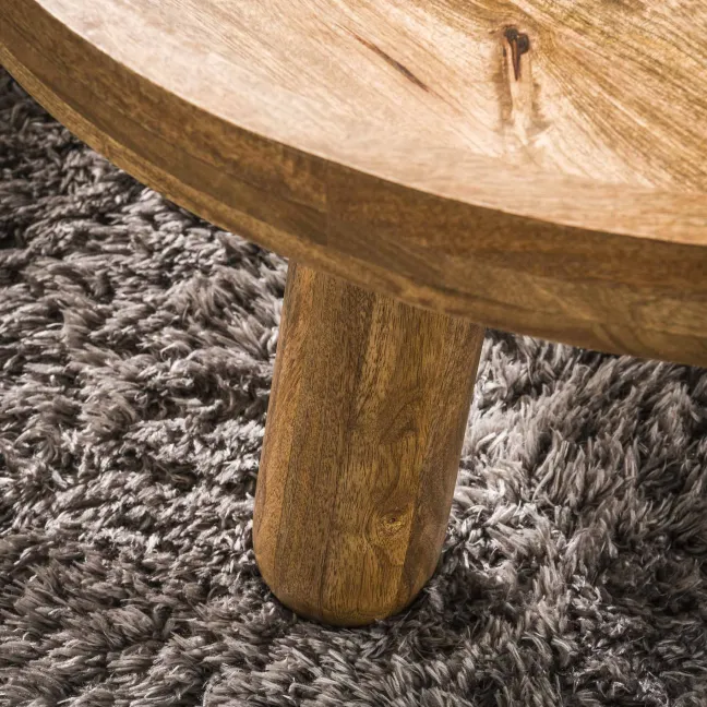 Rubjerg Design Couchtisch Tripod 2er Set Mangoholz massiv sandfarben