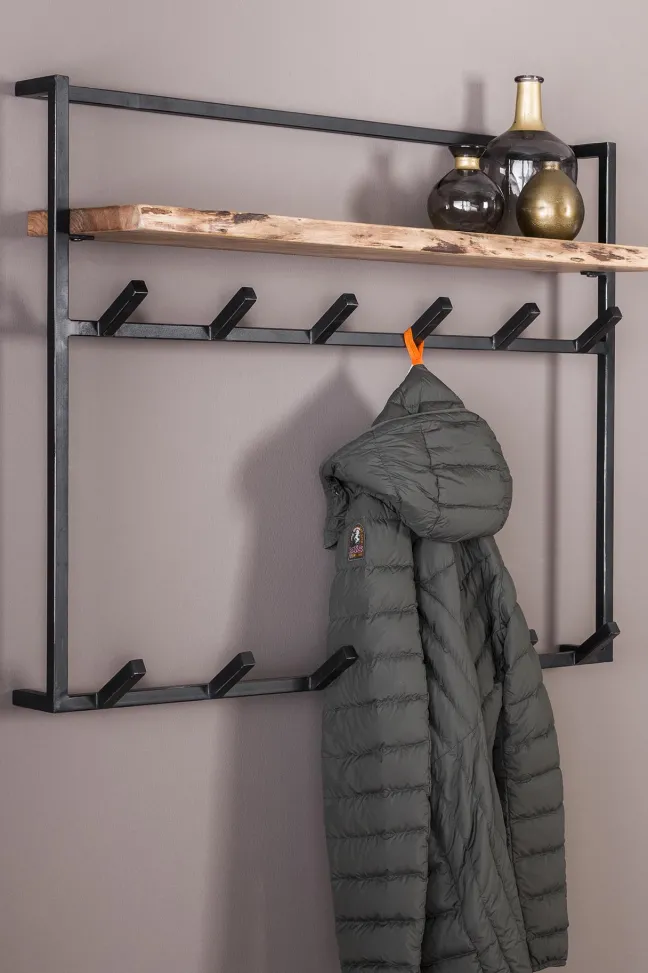 Rubjerg Design Garderobe Air Solid 12 Haken und Hutablage Akazie massiv natur