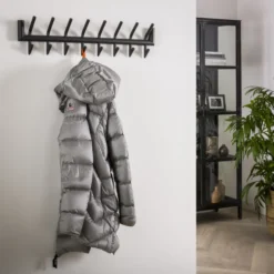 Rubjerg Design Garderobe 8 Doppelhaken Metall dunkelgrau