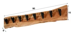 Rubjerg Design Garderobe Edge 8 Haken Akazie massiv natur