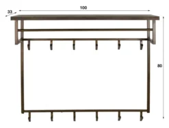 Rubjerg Design Garderobe Ferro 12 Haken hoch Metall Antike Bronze Sale