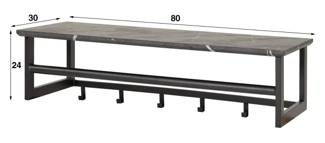 Rubjerg Design Garderobe Stab 6 Haken Melamin Melamin