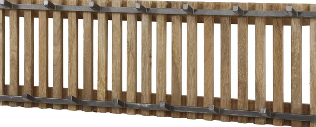 Rubjerg Design Garderobe Tweak 13 Haken breit Mangoholz massiv sandfarben