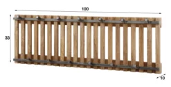 Rubjerg Design Garderobe Tweak 13 Haken breit Mangoholz massiv sandfarben