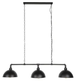 Rubjerg Design Hängeleuchte Halbkugel 3 Leuchten Metall schwarz
