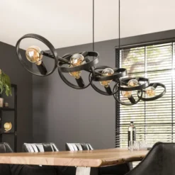Rubjerg Design Hängeleuchte Hover 8 Leuchten Metall schwarz