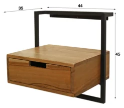 Rubjerg Design Nachttisch Air Metall/Akazie massiv natur