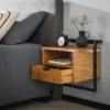 Rubjerg Design Nachttisch Air Solid 1 Schublade und offenes Fach Akazie massiv natur