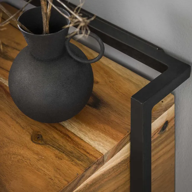 Rubjerg Design Nachttisch Air Solid 1 Schublade und offenes Fach Akazie massiv natur