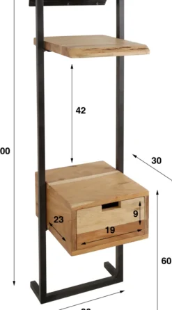 Rubjerg Design Nachttisch Air Solid XS Akazie massiv natur