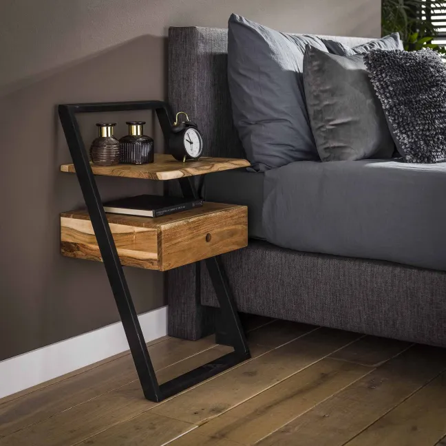 Rubjerg Design Nachttisch Lean Akazie massiv natur