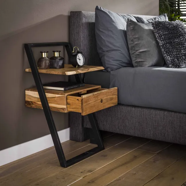 Rubjerg Design Nachttisch Lean Akazie massiv natur