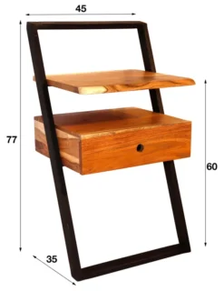 Rubjerg Design Nachttisch Lean Akazie massiv natur