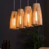 Rubjerg Design Pendelleuchte Launch 4 Leuchten Mangoholz massiv natur