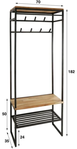 Rubjerg Design Standgarderobe Edge Akazie massiv natur