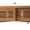 Rubjerg Design TV-Möbel Slide mit 2 Türen Akazie massiv natur
