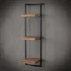 Rubjerg Design Wandregal Edge 3 Ablagen Metall/Akazie massiv natur