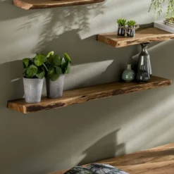 Rubjerg Design Wandregal Edge 120 Akazie massiv natur