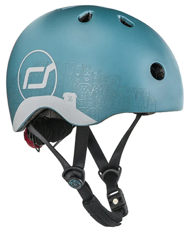 Scoot & Ride Helm XXS-S steel reflektierend