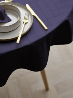 Södahl Tischtuch Ø180cm Tiles Damask blau