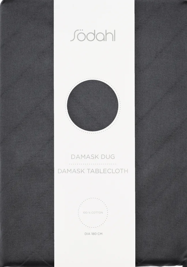 Södahl Tischtuch Ø180cm Tiles Damask grau
