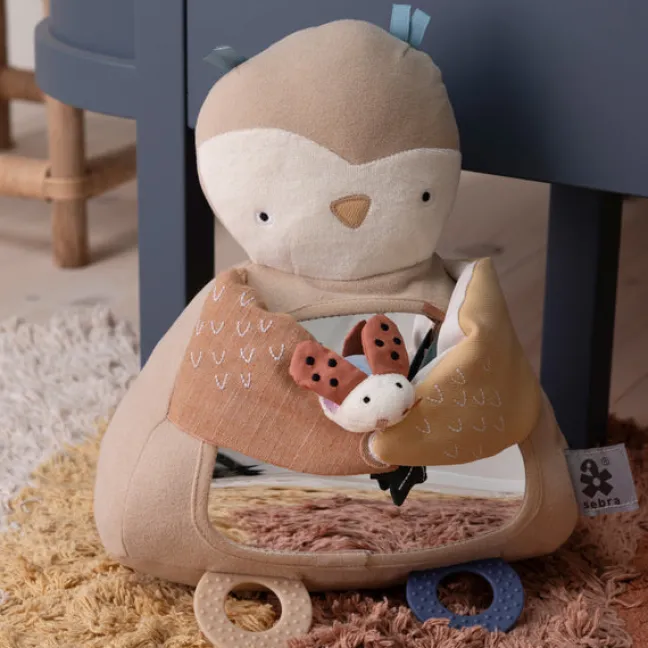 Sebra Aktivitätsspielzeug Blinky die Eule beige
