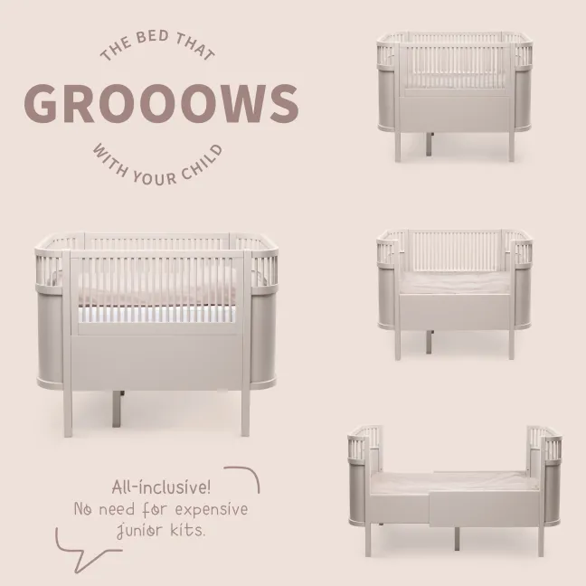 Sebra Baby- & Juniorbett Birch Bark Rose FSC™