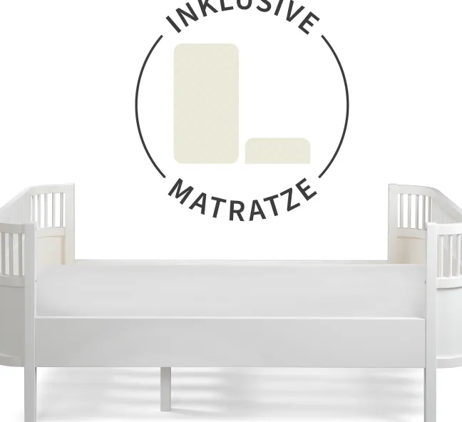 Sebra Bett Junior & Grow classic inkl. Matratze weiß Aktion