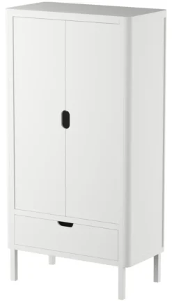Sebra Kleiderschrank mit 2-Türen FSC classic weiß