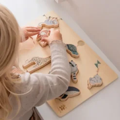 Sebra Kräftiges Puzzle aus Holz World of Sebra
