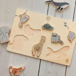 Sebra Kräftiges Puzzle aus Holz World of Sebra