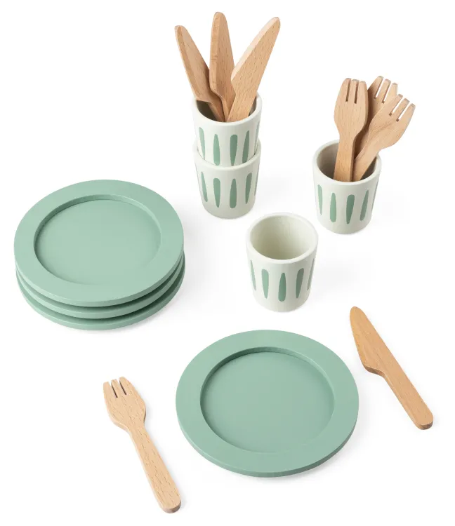 Sebra Spielgeschirr Geschirr-Set aus Holz für 4 Personen Sale