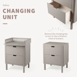 Sebra Wickelkommode mit Schubladen FSC™ jetty beige