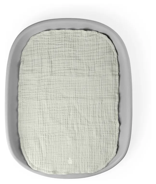 Sebra Wickelmatte PUR Set seagrass + 2 Wickelunterlagen musselin green