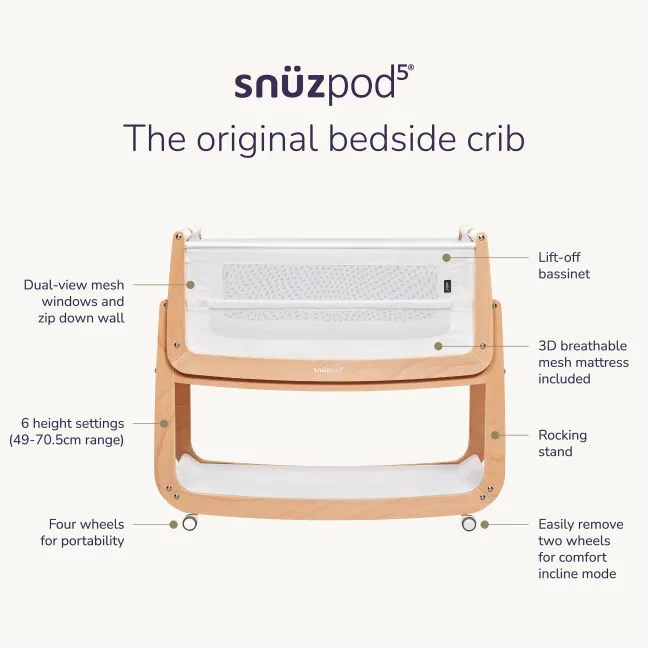 Snüz SnüzPod 5 Beistellbett Walnuss